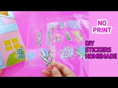 How to make homemade stickers no printer | Drawing sticker on paper