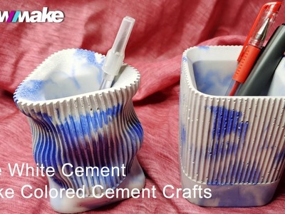 How To Make Personalized Colored Cement Crafts | DIY | Concrete Art