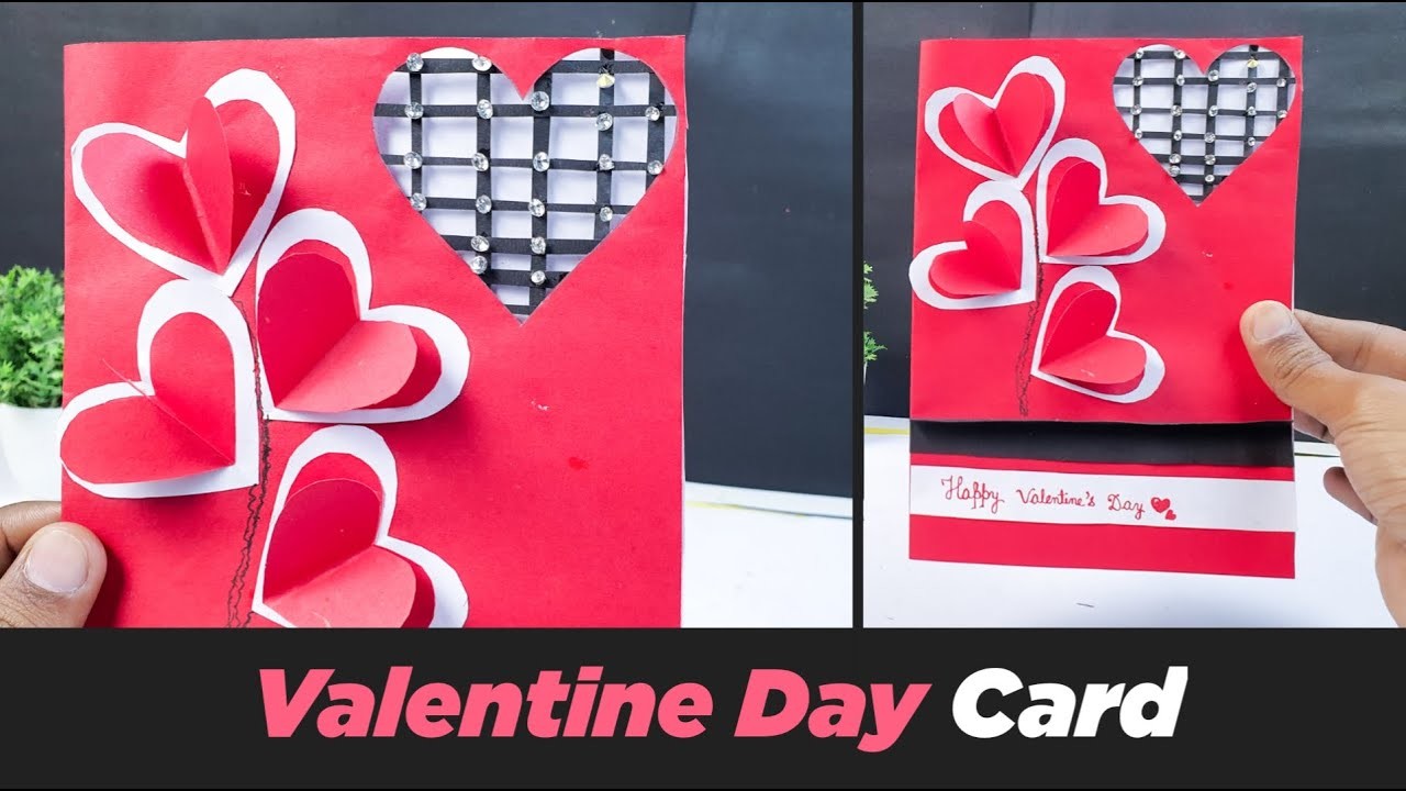 How to Make Valentine's Day Greeting Card | DIY Easy, Beautiful Greeting Card | Valentine's Day Card