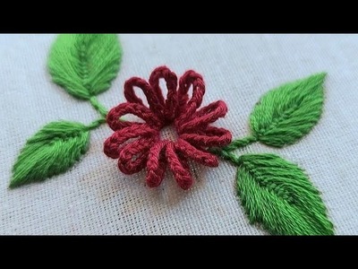 Latest flower design|easy hand embroidery|embroidery