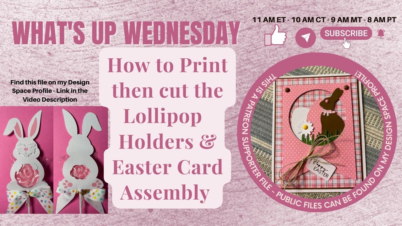 Learn Cricut Design Space & More - Lollipop Holder - Print then cut tips & Card Assembly