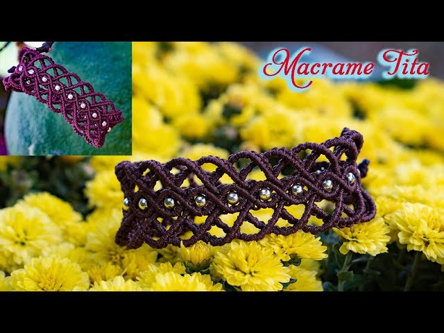 Macrame tutorial | Lovely wavy bracelet - Elegant and simple