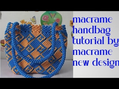 Marame new design hanging bag how to make easy tutorial.macrame new design bag