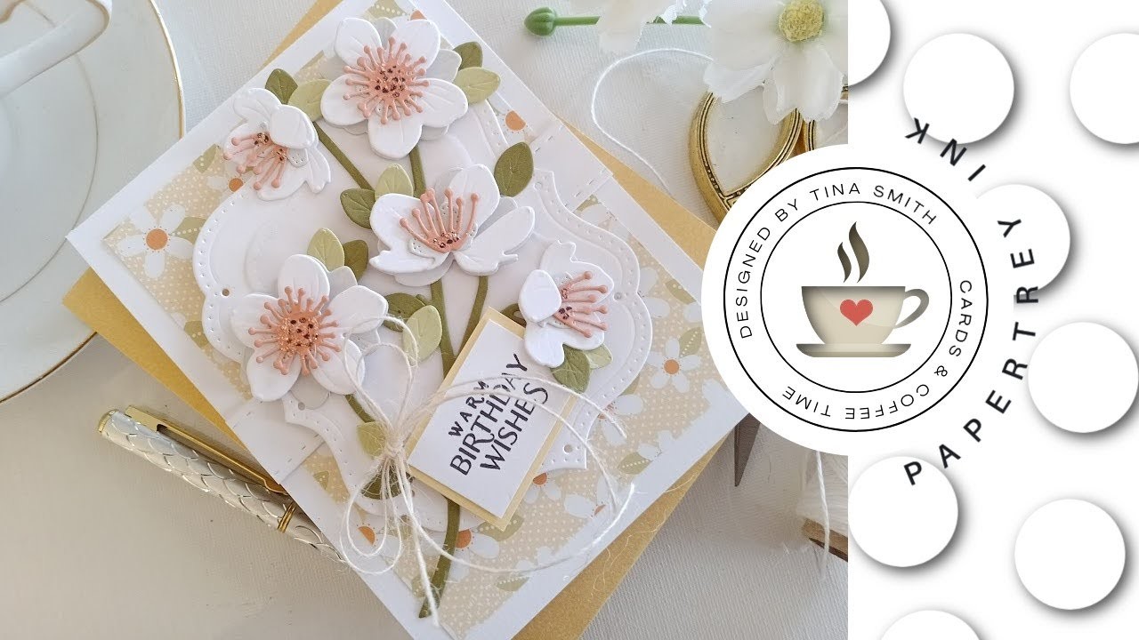 Papertrey Ink | Into the Blooms: Cherry Blossoms | DIY Card by Tina Smith
