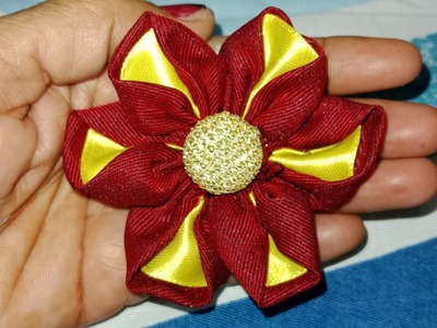 Phoolo Ki new Design. Kapde Ke Phool Banana.  Amazing Fabric Flower #diy #handmade