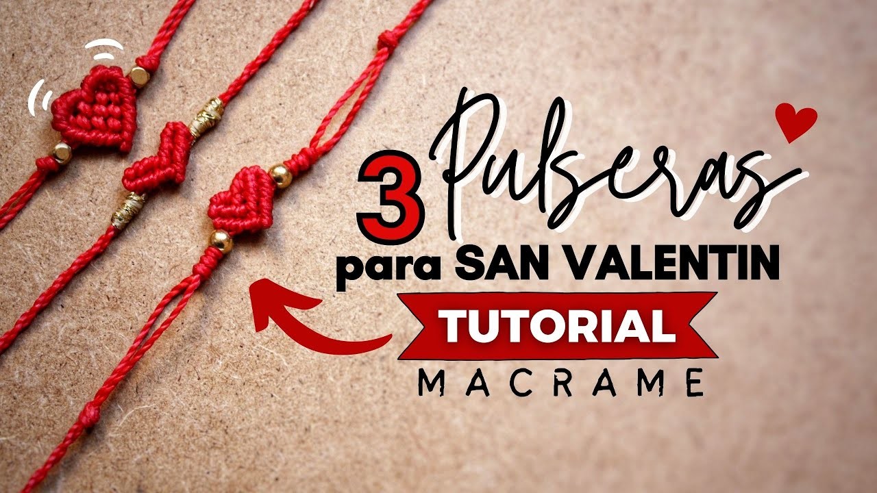 ❤️ PULSERAS de hilo con CORAZON❤️ fácil y rápida San Valentín | DIY Heart Bracelet #19