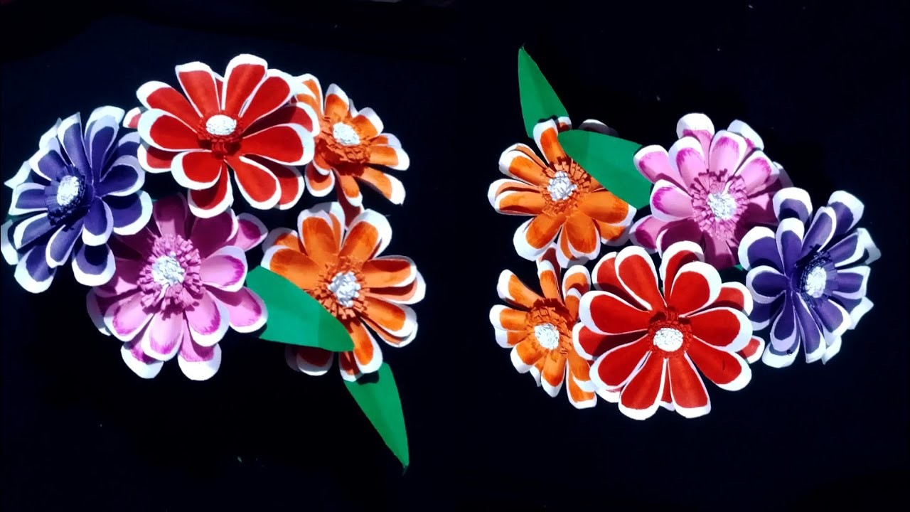Simple and Beautiful Paper Flowers,Kagaj ke phool?Home Decor