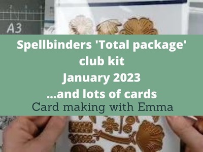 Spellbinders total package kit January 2023 and the cards I made - Card making subscriptions