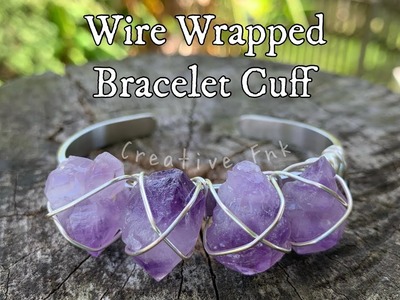 Stunning wire wrapped crystal bracelet cuff ????