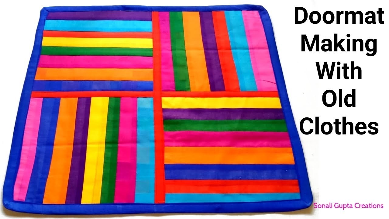 Super Easy Doormat Idea.Paydan Banane Ka Tarika.Doormat Making At Home With Old Clothes.Mat.Door mat