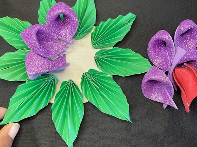 Super Easy Paper Flower Wall Hanging For Room Decor  Trending Paper Flower Wall Hanging Paper craft