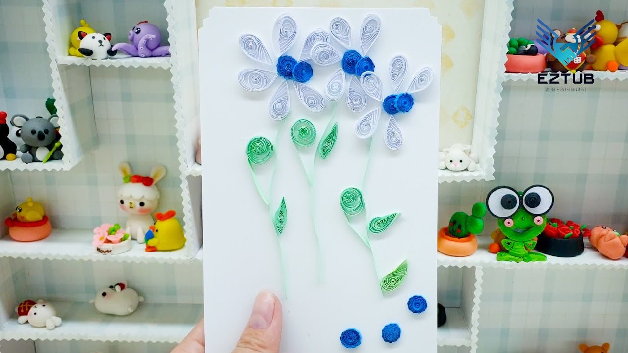 Tiny Rich Blue Orchid Designs for All Skill Levels from Quilling | Beautiful Quilling Cards