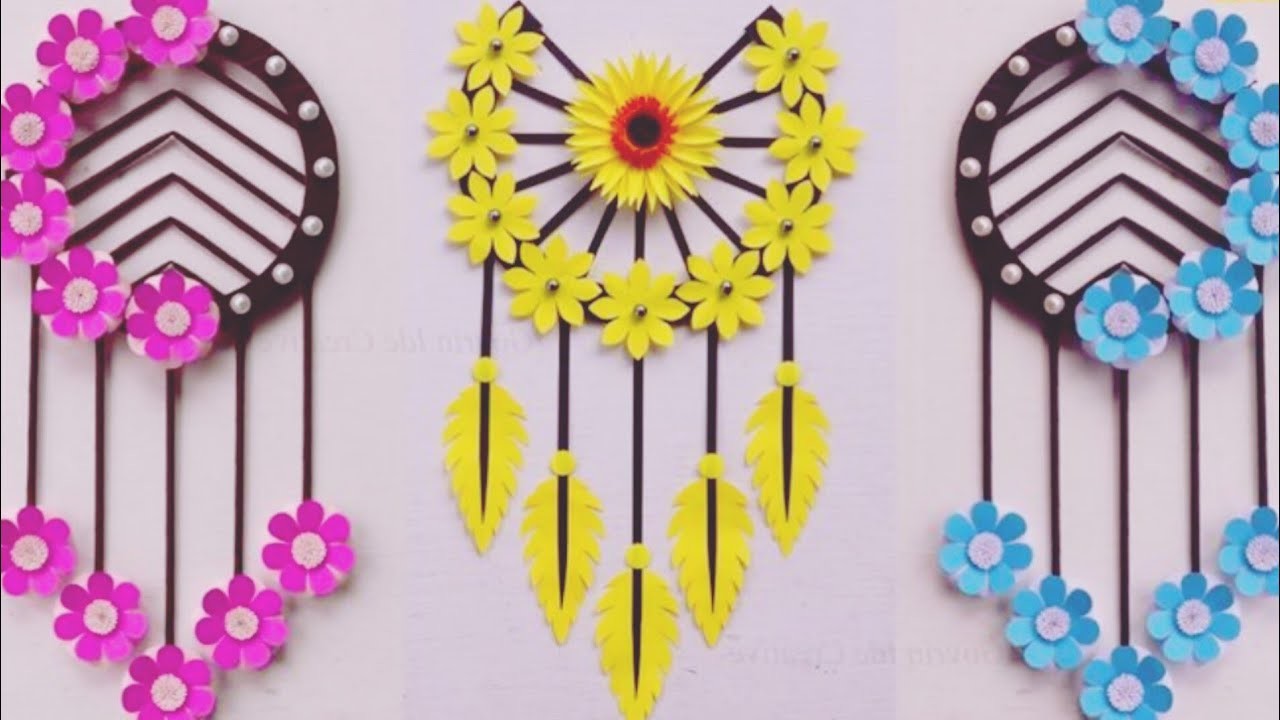 Unique Paper Wall Hanging. Paper Craft For Home Decoration. Easy Paper Flowers Wall Hanging. DIY
