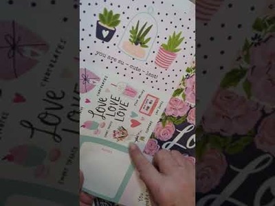 Using Simple Stories Happy Hearts pack to make a pretty Valentine's card