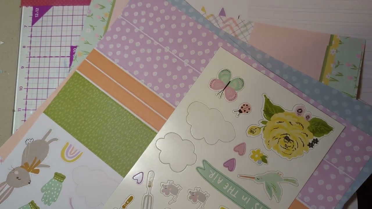 Using Simple Stories Happy Spring to make a quick and easy card