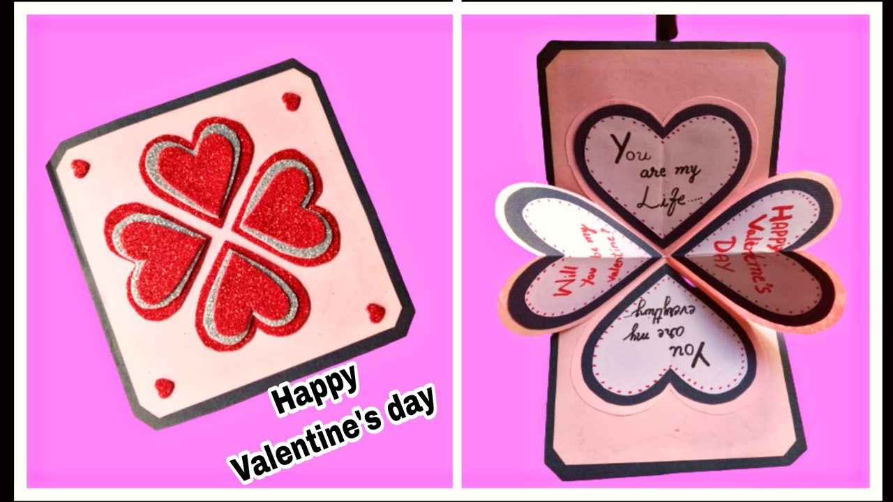 Valentines Day Card | Diy Valentine Card For Loved One | Love Greeting Card Latest Design Handmade