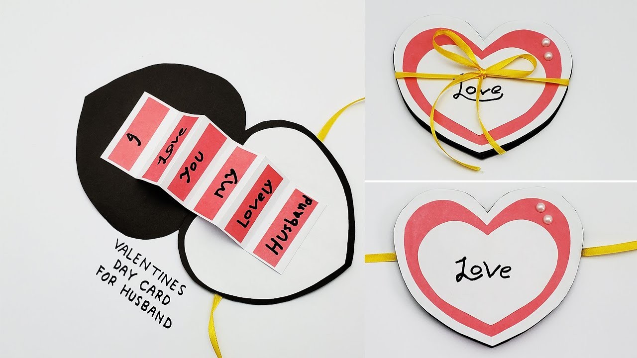 Valentines Day Card For Husband | Diy Valentine's Card | Lovely Greeting Cards Design Handmade Craft