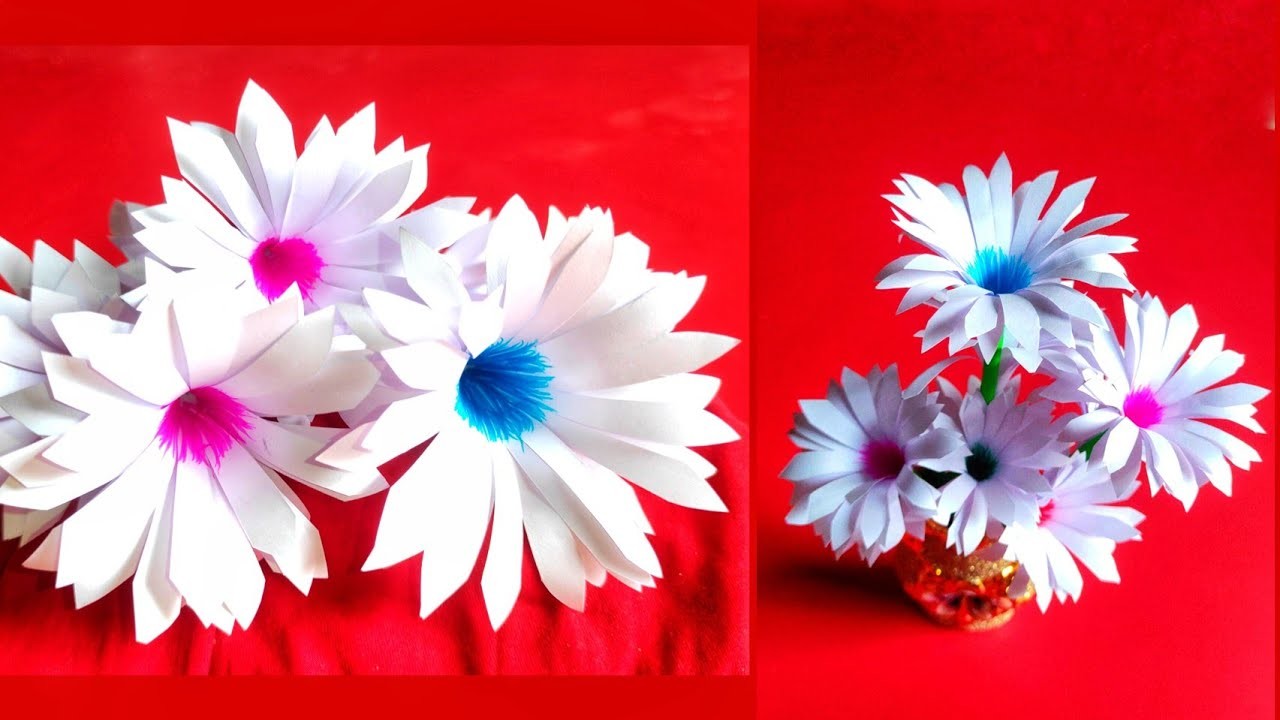 Very Easy Paper Flower Wall Hanging|Paper Crafts For Home Decoration| Home Decoration Ideas| DIY|