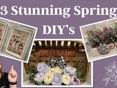 3 Stunning Spring DIY's | Dollar Tree DIY's | Hobby Lobby Decor Makeover | Spring Dollar Tree DIY's