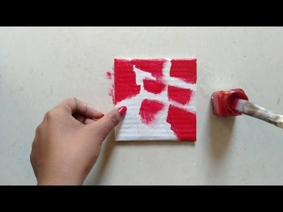 Abstract Painting Tutorial | Easy Canvas Painting Ideas By Using Acrylic Colours