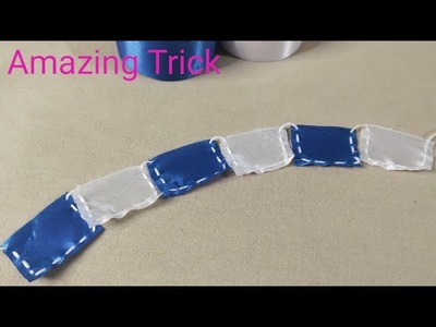 Amazing Flower Making Trick With Ribbon|Diy Fabric Flower|Cloth Flower Making|Kapde Ka Phool