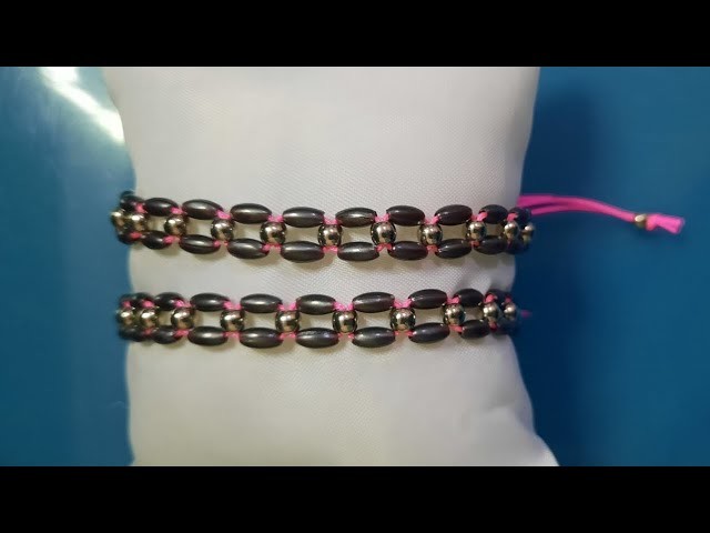 An easy way to make a Chinese jade string bracelet with cute beads