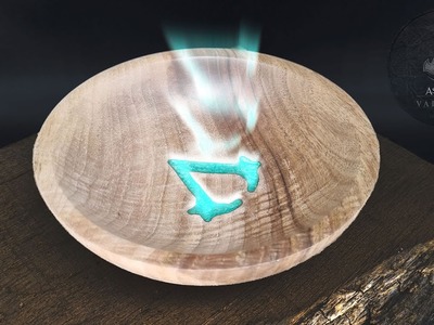 Assassins Creed Valhalla - Epoxy RESIN Bowl - Woodturning project