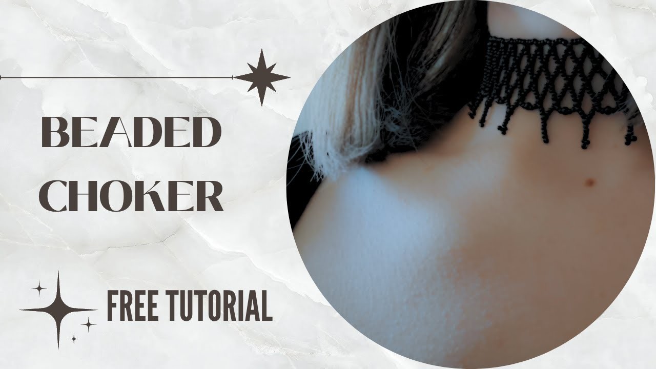 Beaded choker || Free step by step tutorial