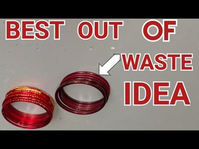 Best Out Of Waste Old Bangles Craft  Ideas | Old Bangles Reuse Idea | Waste Material Craft