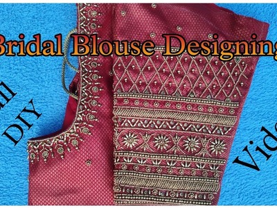 Blouse Designing|@manjuvipin |#easy|#simple|#beads|#bridal|#shorts