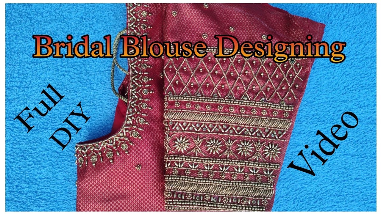 Blouse Designing|@manjuvipin |#easy|#simple|#beads|#bridal|#shorts
