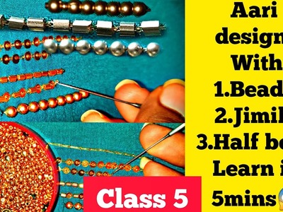 Chain stitch design | chain stitch tutorial| jimiki aari work | jimiki aari work design |hand design