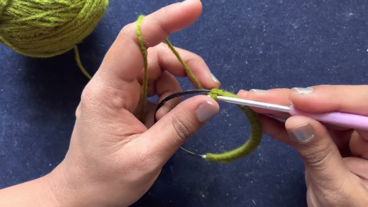 Crochet bangle | crochet bracelet | handmade yarn design @5MinuteCraftsYouTube @5MinuteCraftsDIY