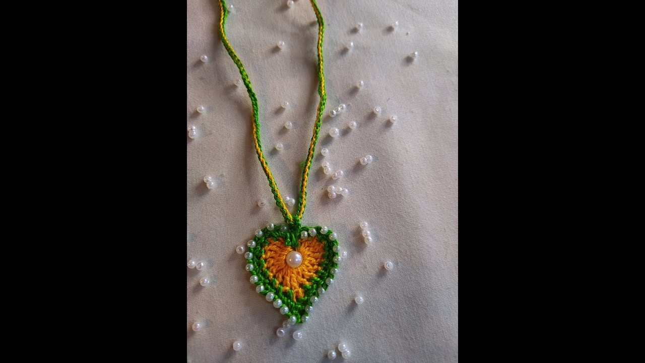 Crochet Heart Bead Necklace Part 2