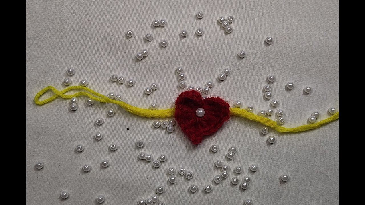Crochet Heart Bracelet for Kids