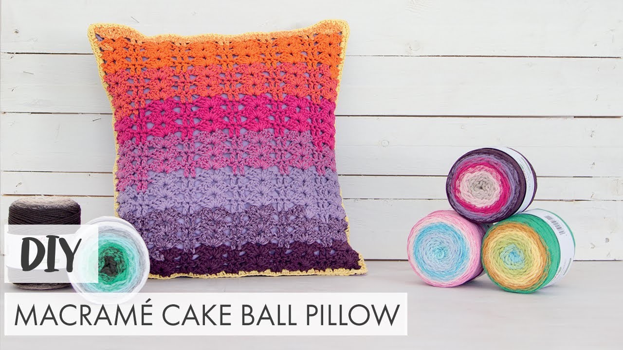 DIY Tutorial: Macramé Cake Ball Pillow | Cuscino con Macramé Cake Ball | Makramee Cake Ball Polster