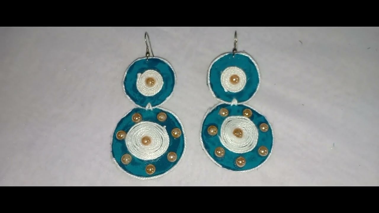 EARRING MADE WITH CLOTH AND CARD BORD.YOUTUBE VIDEO #diy #earrings #youtubepartner #newpost #craft