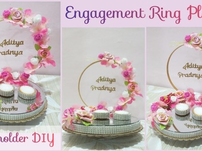 Engagement Ring Platter Making || Engagement Ring Stand Making at Home || @ArtistFlair -Pooja Mali