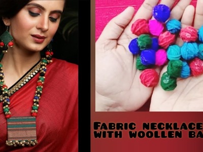 Fabric necklace set #youtubevideo #diy
