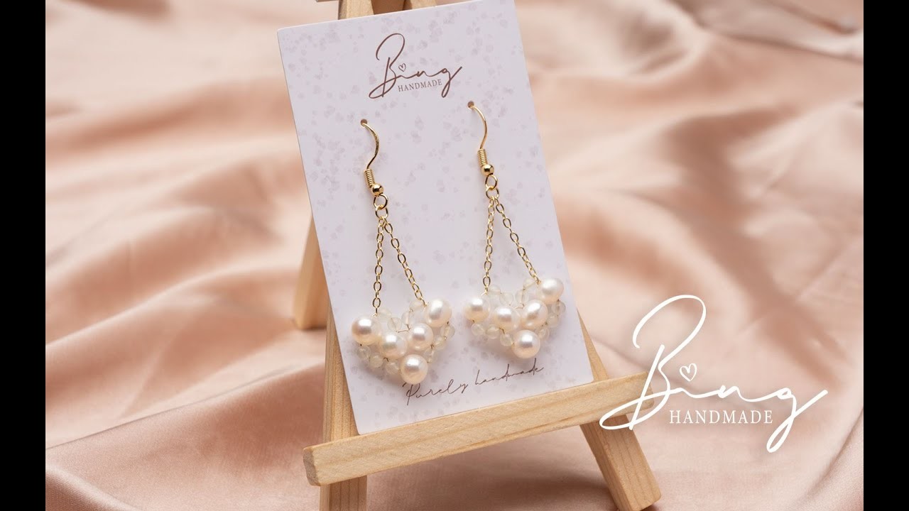 Heart Shaped Pearl Earrings——Jewelry crafted by hand-customjewelry
