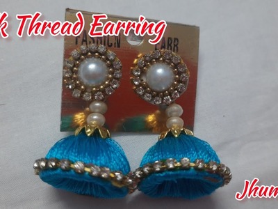 Homemade Silk Thread Jhumka Earrings.How to make silk thread Earrings #craft #silk #earrings #thread