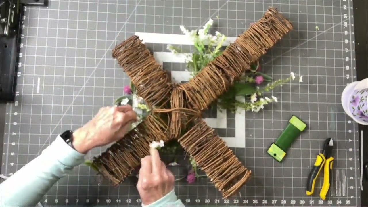 How to Add Spring Flowers to a Twig Cross Base