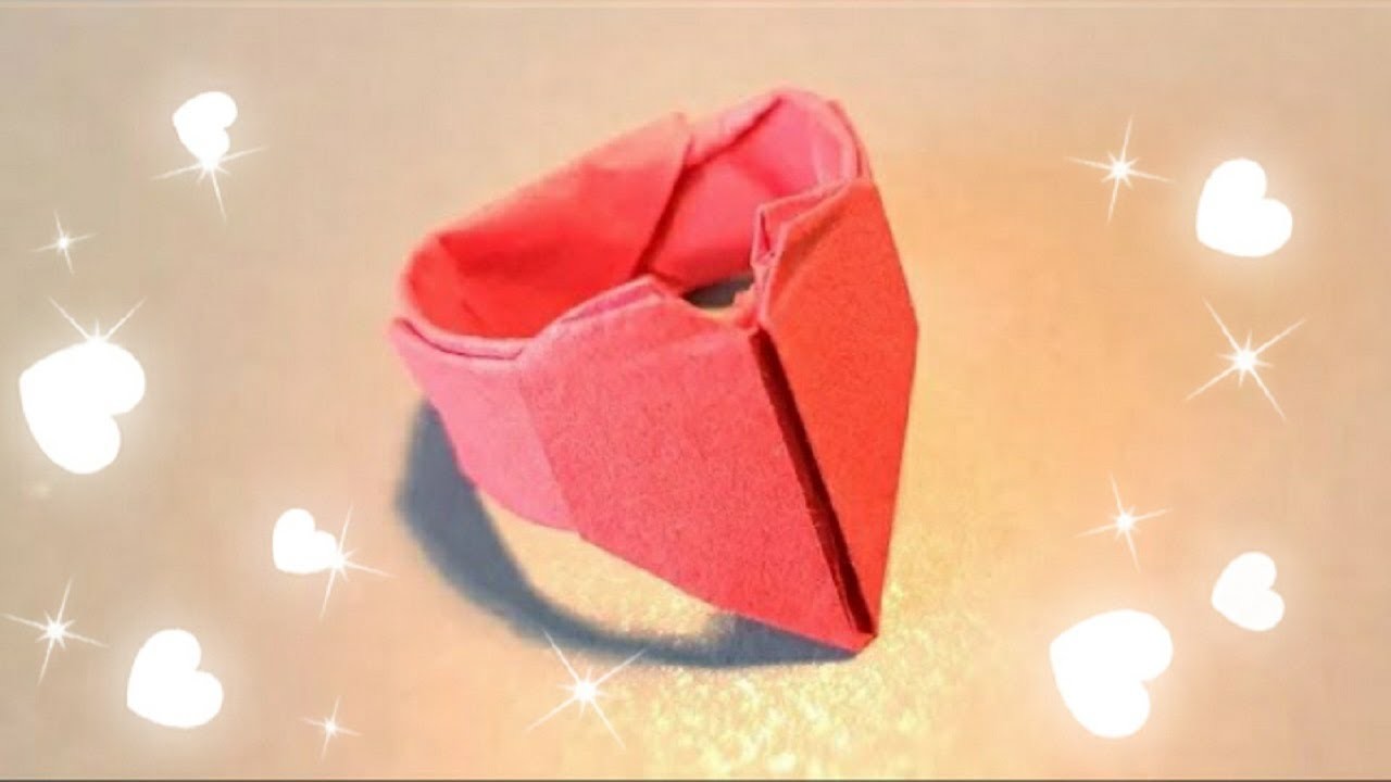 ???? How to make a Paper Heart Ring step by step