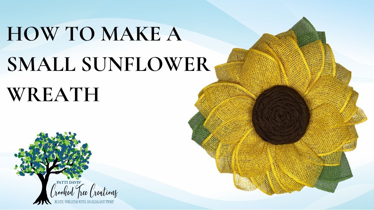 How to Make a Small Sunflower Wreath Using the 8" Dollar Tree Form. Wreath Making
