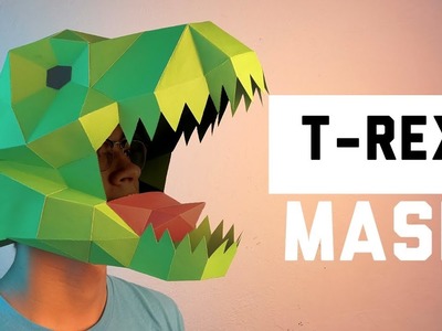 How to make a Trex Mask (Dinosaur) fast and easy - Papercraft Masks