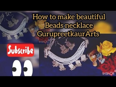 How to make beads necklace #gurupreetkaurarts #viral #jewellerydesign #explore #shortvideo #trending