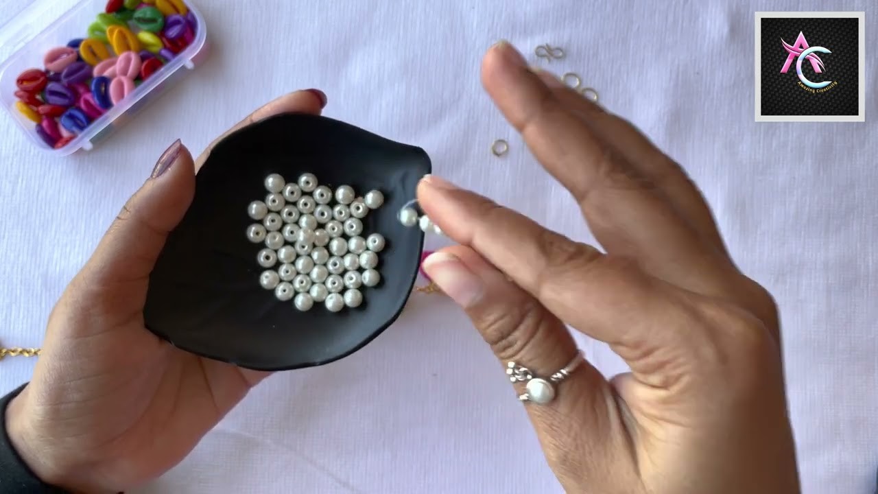 ????????How to make beautiful necklace with cowries & pearl#cowrie #necklace #youtubevideo #video #viral