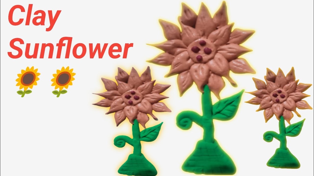 How To Make Clay Sunflower।।DIY।। #learning #clay #sunflower