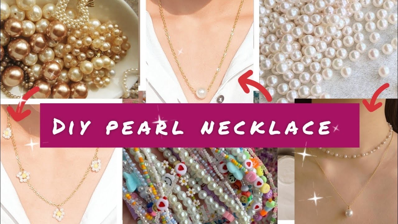 How To Make Diy Super Easy Pearl Nacklace.