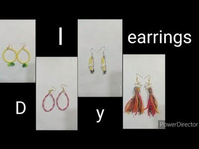 How to make easy earrings at home????.earrings 4 beautiful design.#diyearrings #homemadejwellery